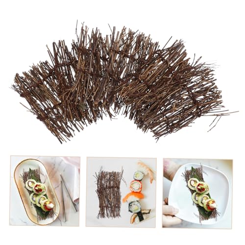 6pcs Japanese Sashimi Plate Rustic Sushi Tray Food Photography Props Table Decoration for Japanese Style Cuisine