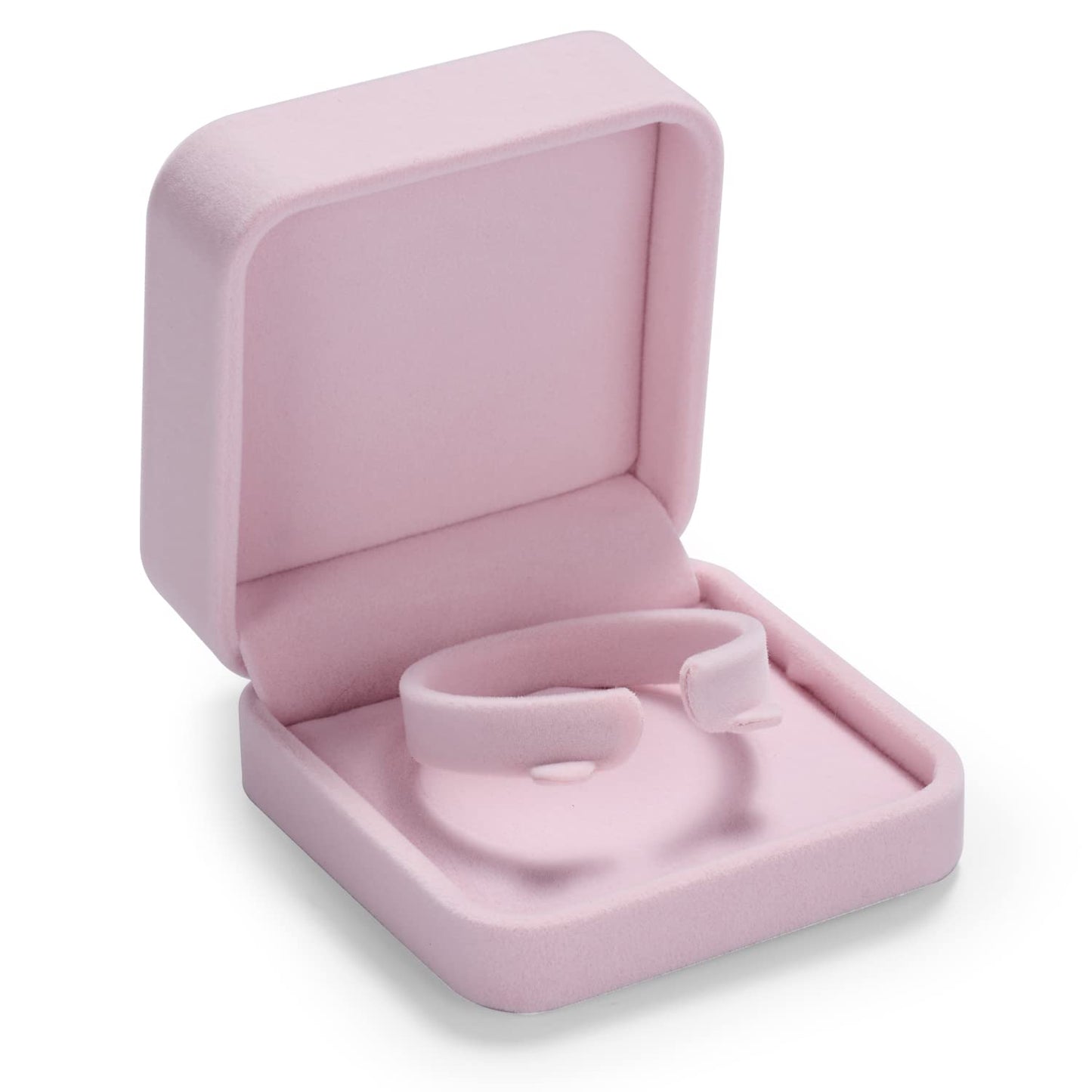 Oirlv Pink Velvet Bangle/Bracelet Gift Box Jewelry Storage Box Accessories Case