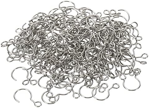 PATIKIL 200Pack Curtain S Shape Hook 6mm Open Width Mini for DIY Silver