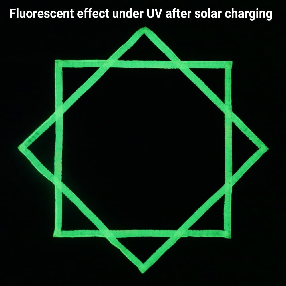 BVCY Flowstar Solar & Light Charging Flow Star UV Glow Juggling Toy Dual Sided Print Easy for Beginners Pink（R06-style4）