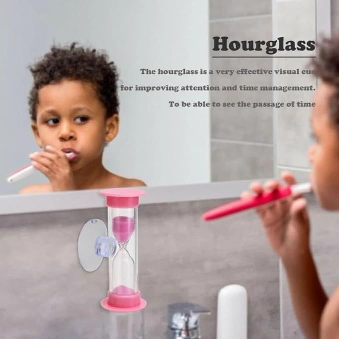 2 PCS Sand Timer for Kids,Blue Plastic Suction Cup Sandglass Hourglass Sand Clock,Blue Toothbrush Timer for Kids 2mins/3mins Sand Clock Timer Plastic Suction Cup Sandglass for Kids,Games,Classroom