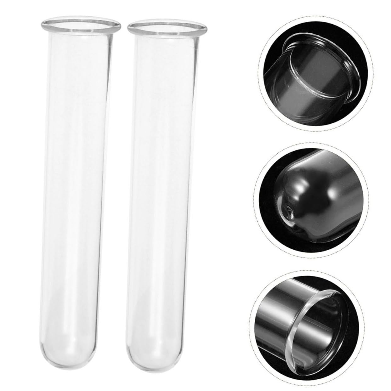 VALICLUD 6pcs Clear Glass Test Tubes for Plants Hydroponics Vase Transparent Flower Tubes Desk Terrarium Water Propagation Decorative Plant Containers