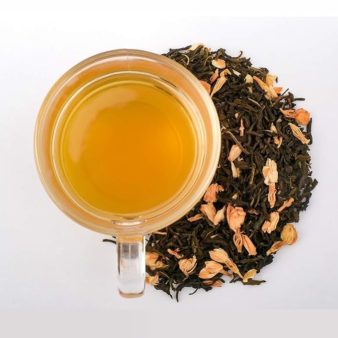 Goodwyn Jasmine Green Tea Loose Leaf –50 Cups (100g / 3.5 oz) | Herbal Jasmine Flower Infused Green Tea | Delicate Floral Aroma, Low Caffeine, Sugar-Free | Premium Reusable Tin Perfect for Gifting, Indian Origin Chai
