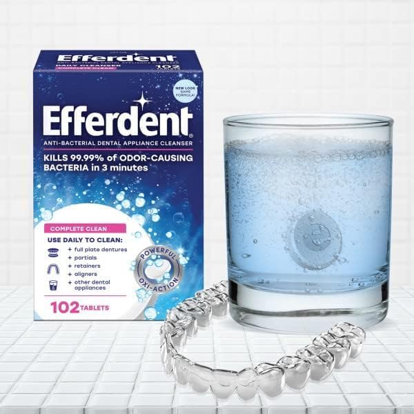 Efferdent Retainer & Denture Cleaner Tablets, Complete Clean, 44 Count, (Pack of 10)