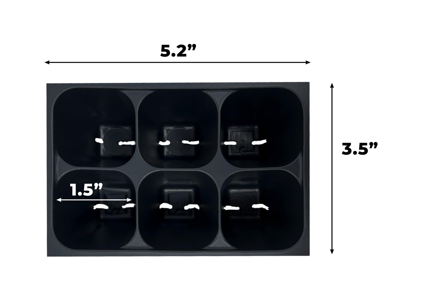 Seed Starter Trays, 144 Cells (24 Trays - 6 Cells Per Tray) + Plant Stakes