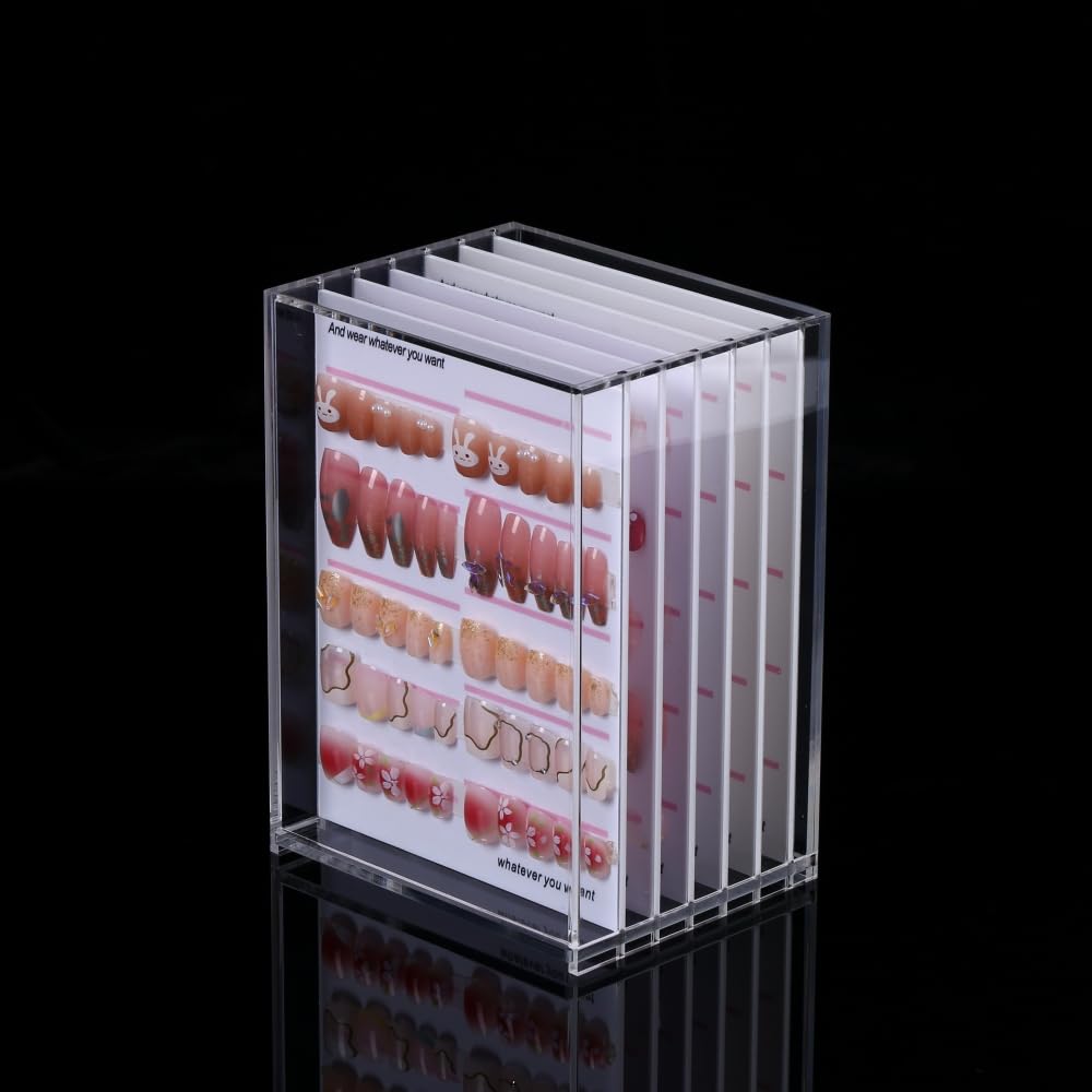 LIXIMMAZN 6 Layers Acrylic Nail Storage Organizer, Cosmetic Makeup Container Box, Clear Case Cabinet Display Used for Nail Storage and Nail Salons (6 Layers)