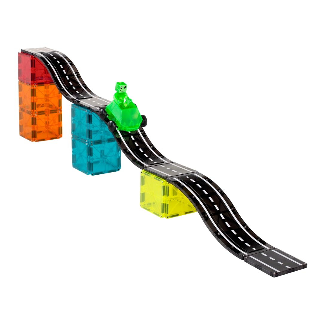 Magna-Tiles Downhill Duo 40-Piece Magnetic Construction Set, The Original Magnetic Building Brand