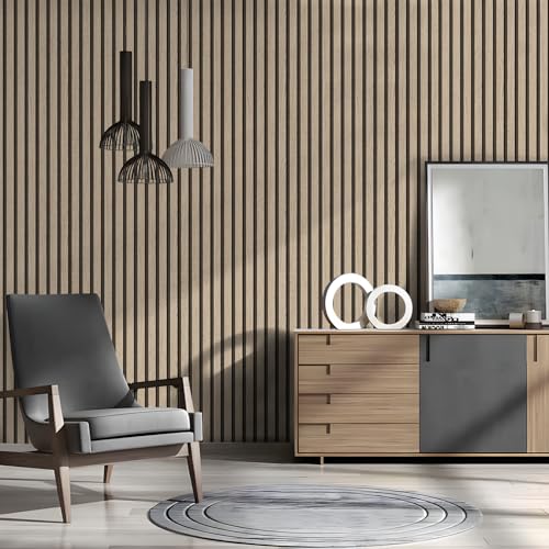 myforHD Wallpaper Peel and Stick Wood Grating Stripe Self-Adhesive Wallpaper Faux Wood Contact Paper Wood Slats Self Adhesive Wall Paper PVC Vinyl Film Removable Waterproof 17.3" x 118" - color: Wood G, size: 17.3" x 118.1"