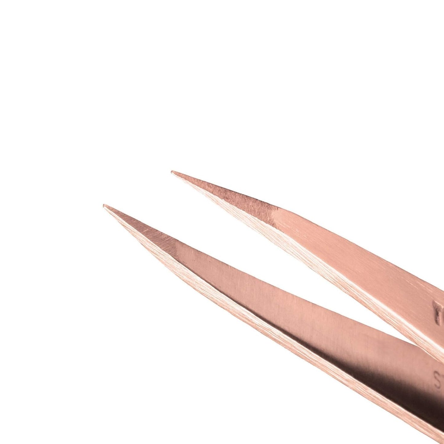 Tweezerman Rose Gold Petite Point and Slant Tweezer Set with Travel Case - Eyebrows for Women and Men