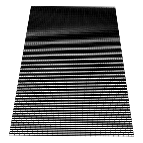KASTLITE Black Egg Crate Fluorescent Light Covers - 23 5/8” x 47 5/8” Polystyrene Drop Ceiling Grid Diffuser & HVAC Air Vent Grille - 1/2"x1/2"x3/8" Cell Eggcrate Panels, 3-Pack - Manufactured in USA - color: Black