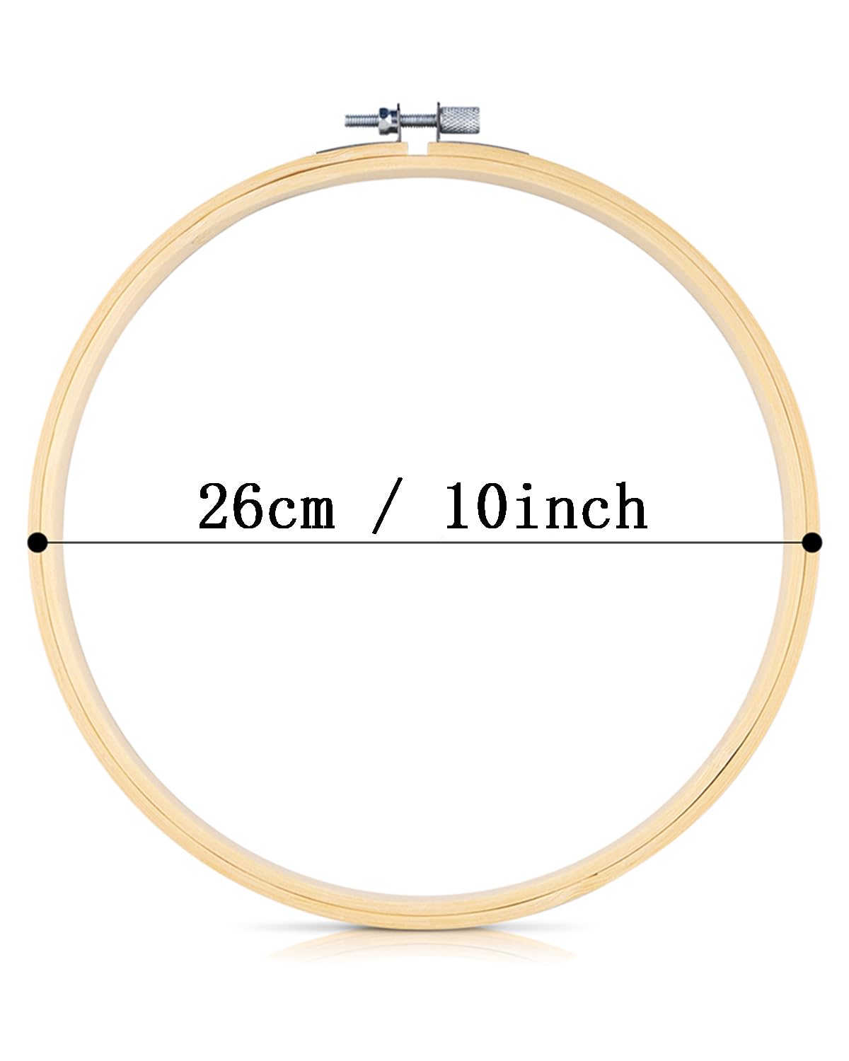 3 Pieces Embroidery Hoops, 10 inch Bamboo Frame Circle Cross Stitch Hoop Ring Embroidery Hoops Set for Embroidery and Cross Stitch