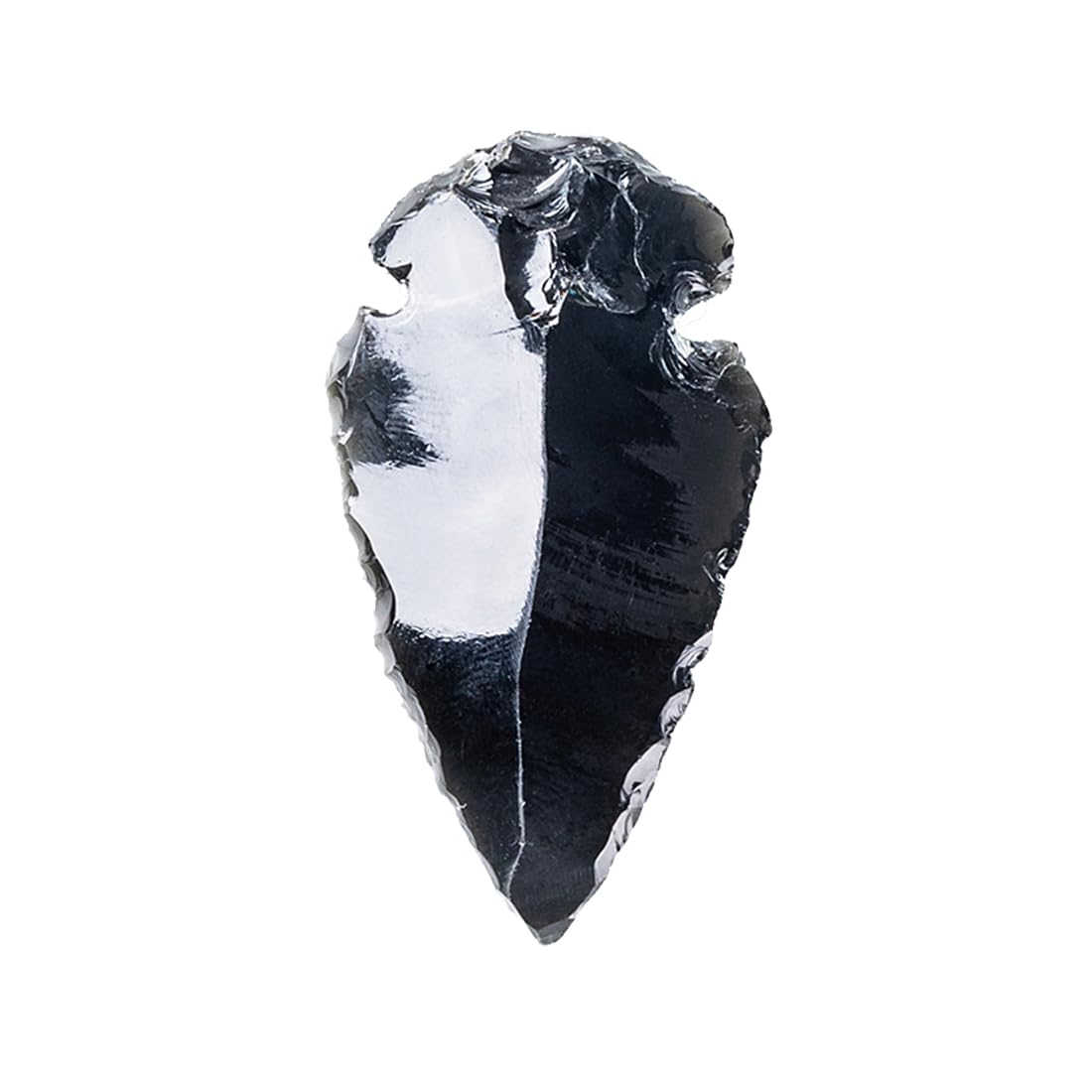 2" Black Obsidian Arrowhead with Carry Pouch, Natural Crystal and Healing Stone Flint Rock Arrow Head, Arrowhead Agate Stones for DIY Project Craft Point Jewelry Making