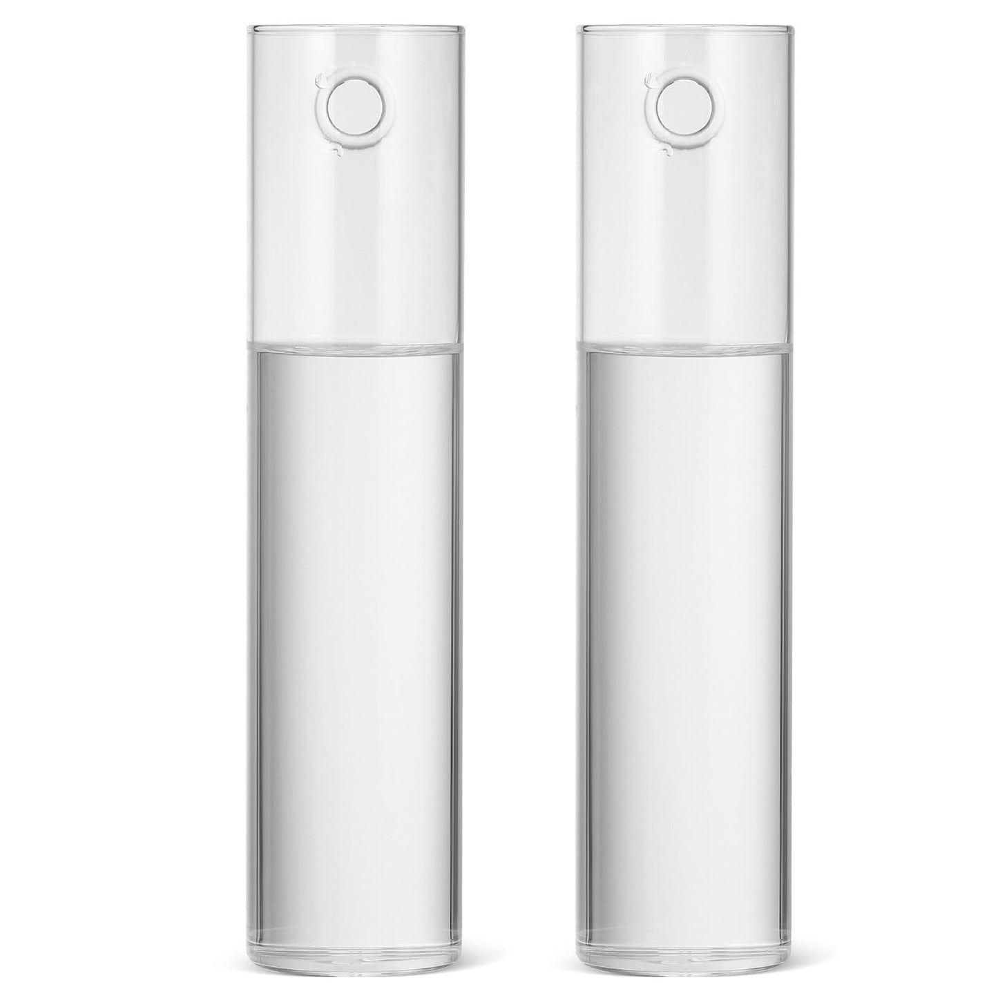 LALAFINA 2pcs Large Cylinder Hanging Glass Containers Set for Wall Hydroponic Plant Propagation, Contemporary Glass Holders for Home Décor and Indoor Terrariums