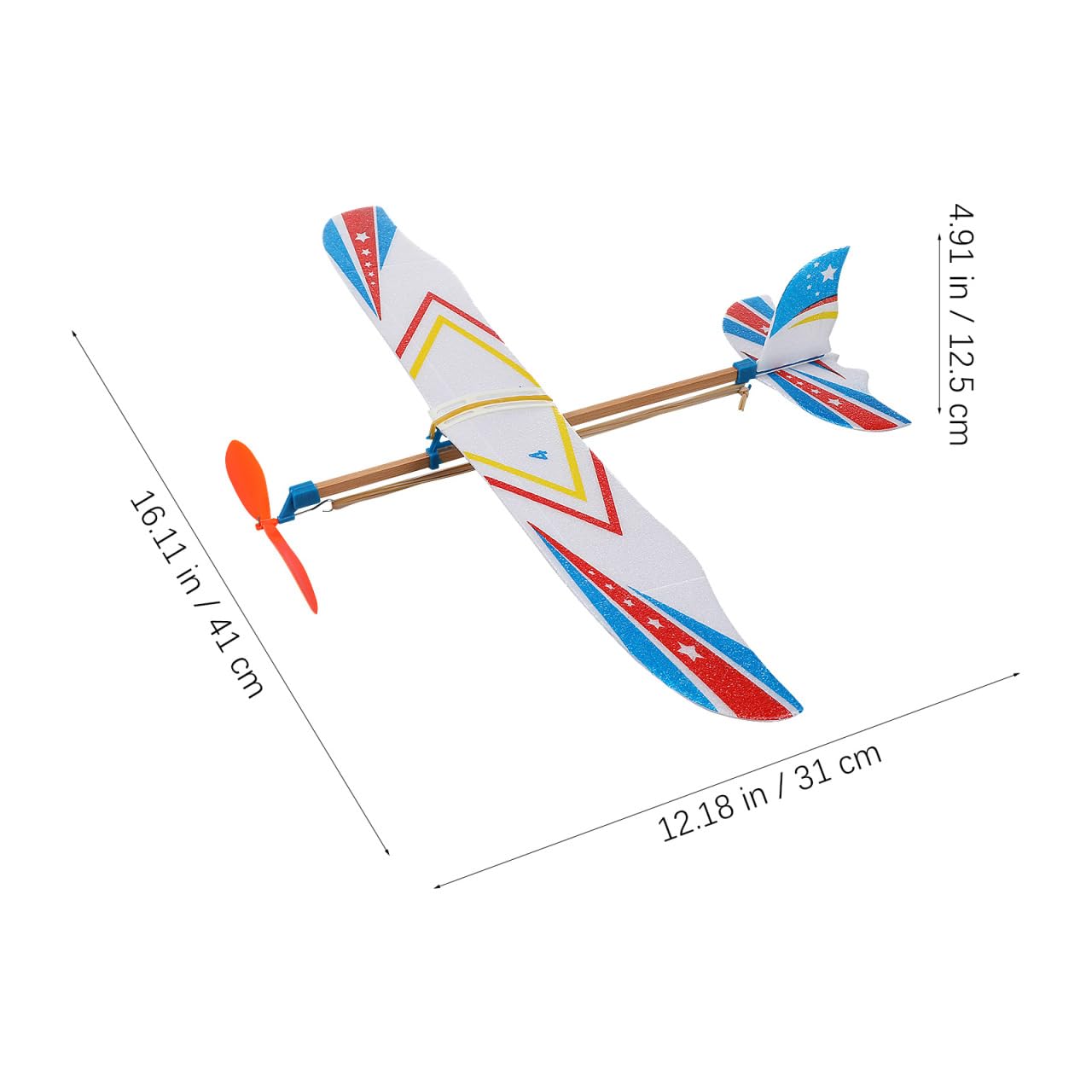TOYANDONA 5Pcs Rubber Band Powered Aircraft Airplane Model Creative Helicopter for Kids Throwing Glider Airplane Toy for Birthday Party Favor Prize Reward (Random Pattern)