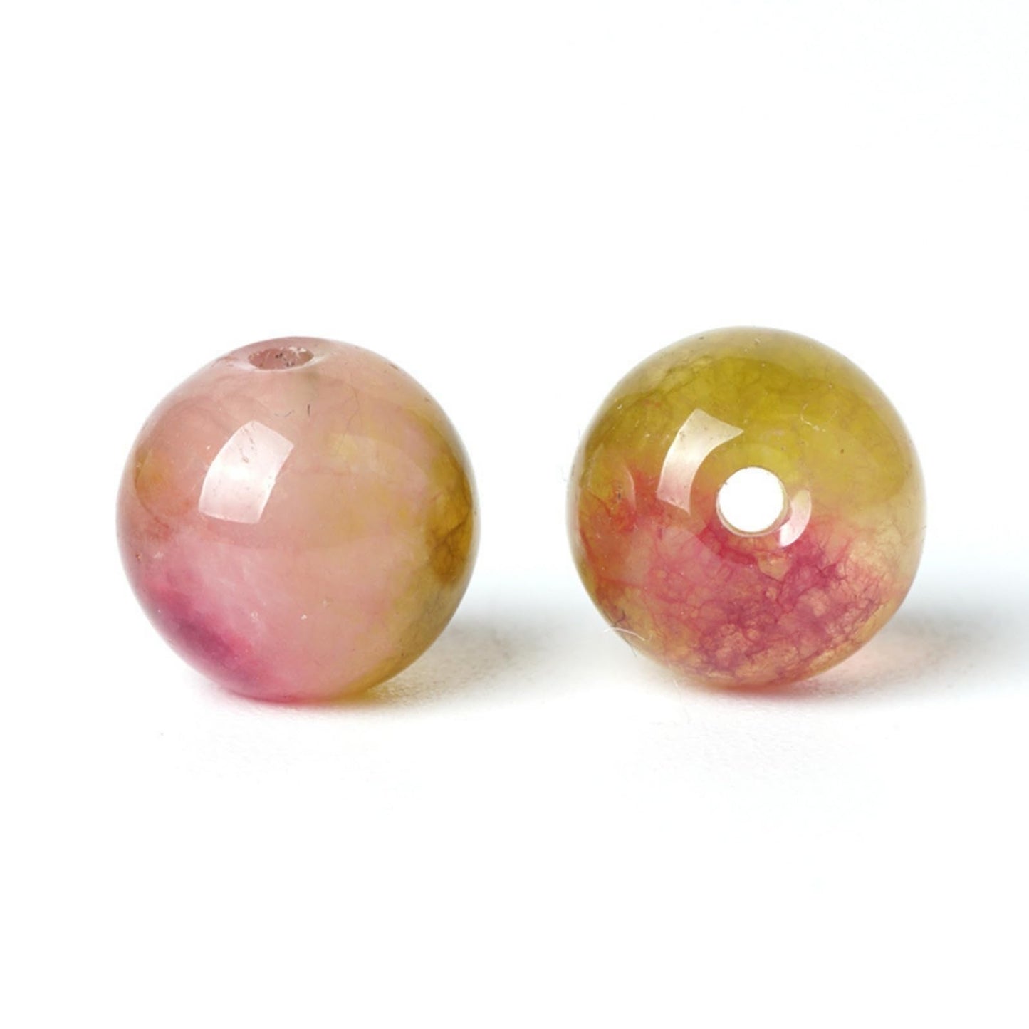 100Pcs Natural Stone 6mm Rose Red Jasper Round Loose Gemstone Energy Healing Beads Hole Size 1mm DIY Smooth Beads for Bracelet Necklace Earrings Jewelry Making