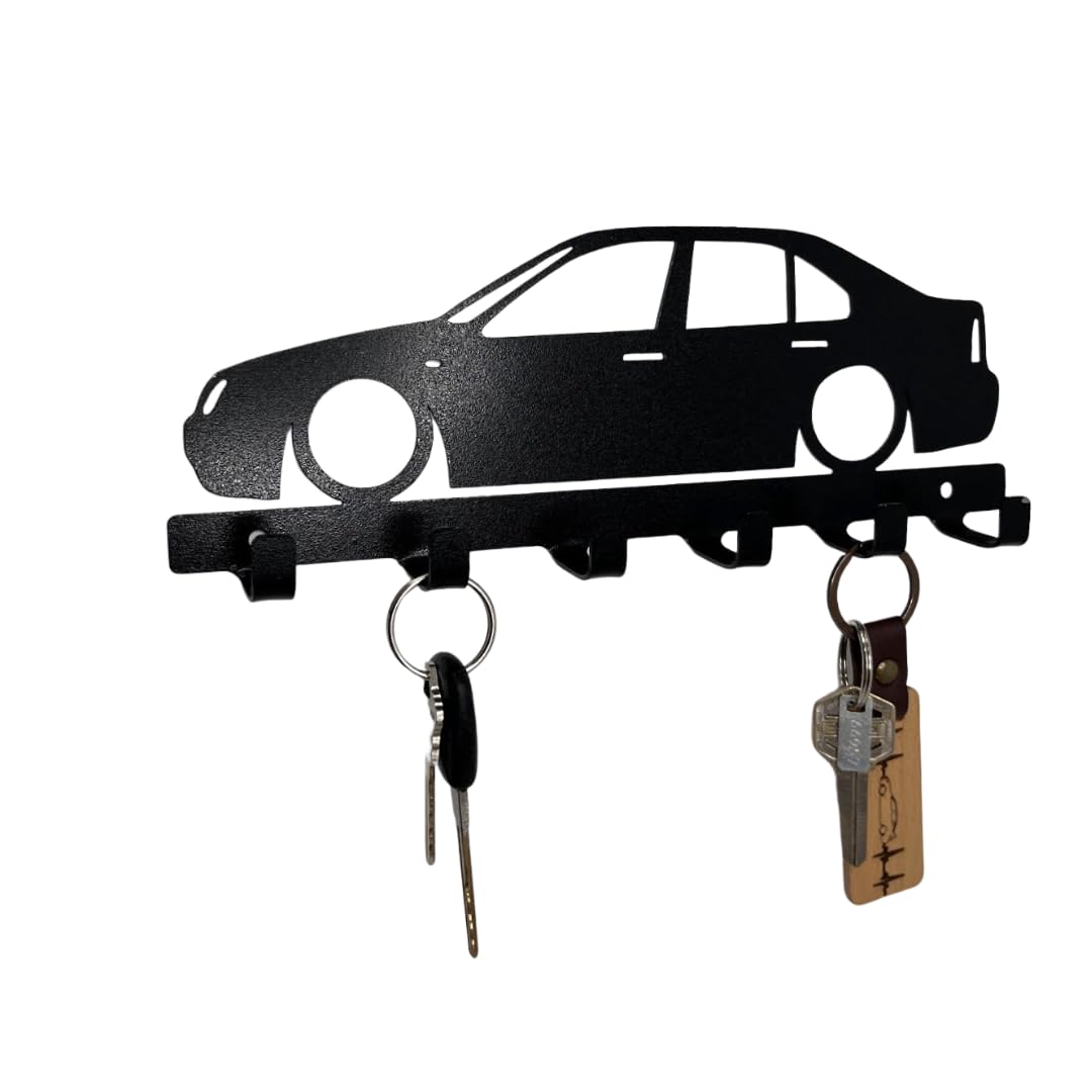 Metal Car Silhouette Key Holder, Entryway Organizer, Mk4, Gift for Car Lover, Made in The USA