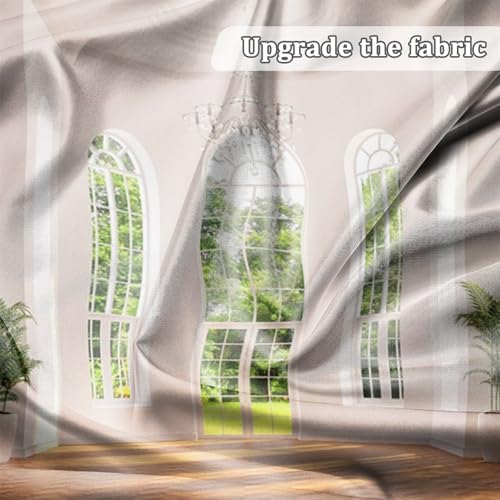 Renaiss Fabric Windows Scenery Backdrop Interior Room Balcony Sunshine Living Room Photography Background Office Zoom Meeting Video Conference Backdrop Photo Studio Props 7x5ft - color: XH004, size: 7Wx5H FT