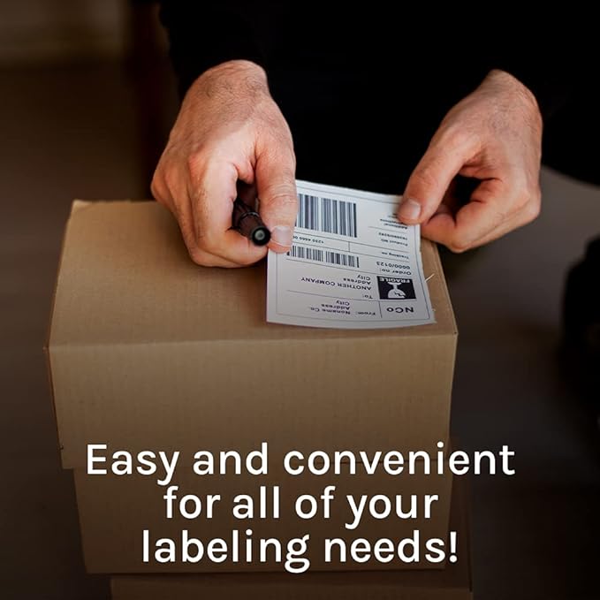 Premium Label Supply White Sticker Shipping Labels – 4" x 5" – Laser/Inkjet Compatible – (4 per Sheet), 500 Sheets - 2,000 Total Adhesive Labels