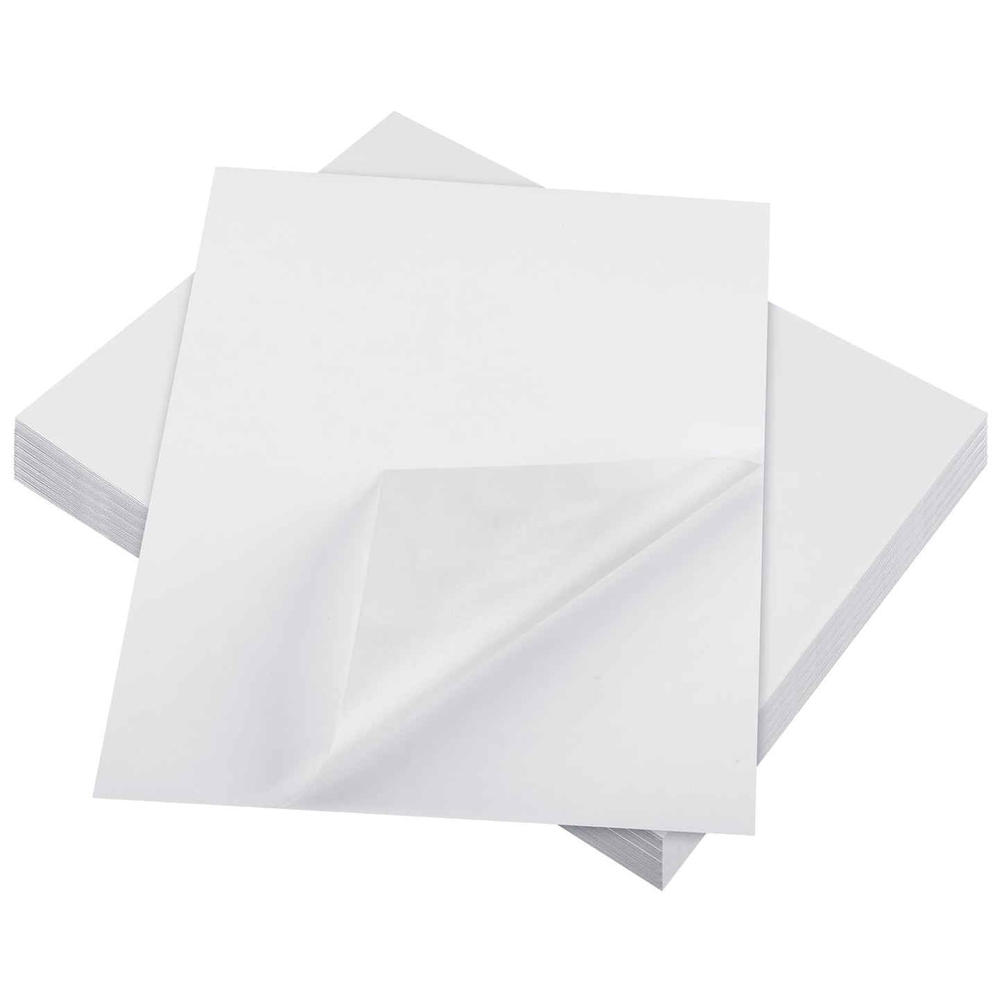 Feifeiya Washi Paper Sticker White Printable Multipurpose Copy Paper Inkjet Printer Compatible Full Sheet Letter Size Labels(30 Pcs,8.5 x 11 Inches)
