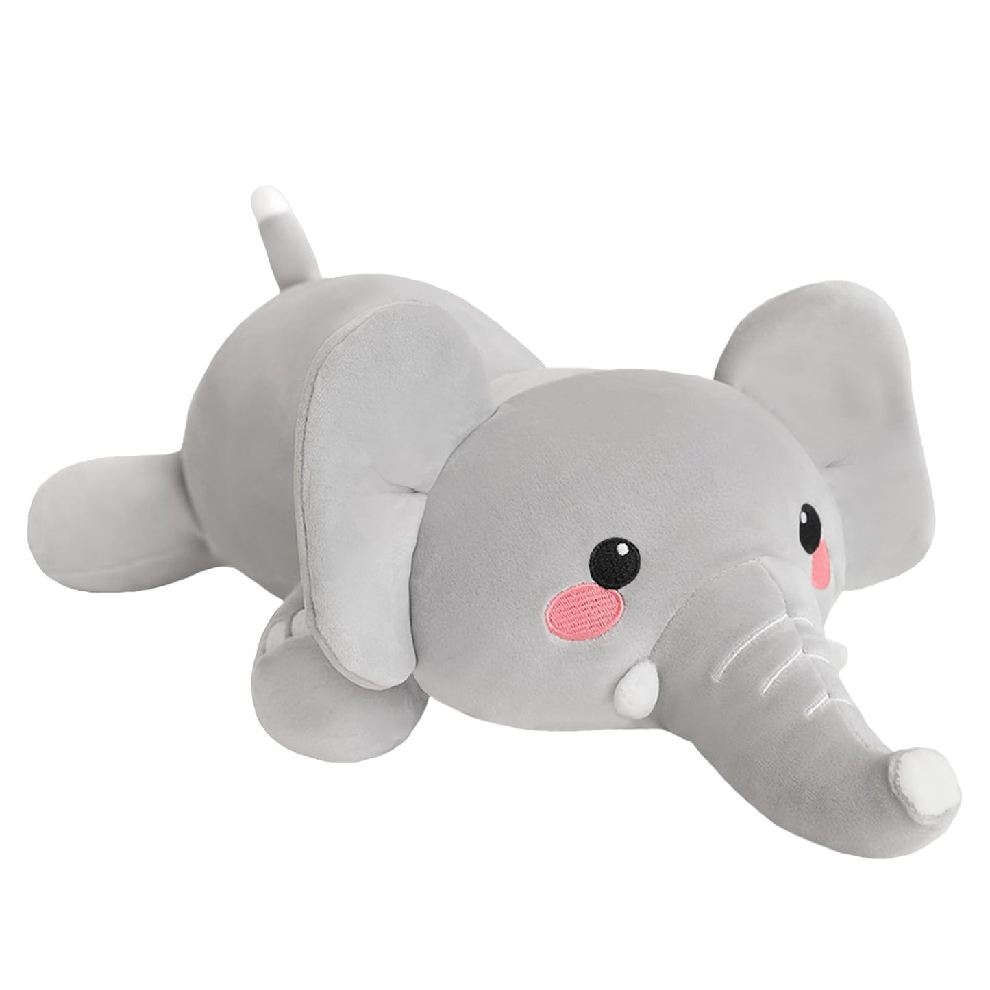 SQEQE Weighted Elephant Plush, Weighted Elephant Stuffed Animal, Cute Plushies Soft Pillow Toy Gift for Kids Adults 23.6 Inch, 3.1 Lbs