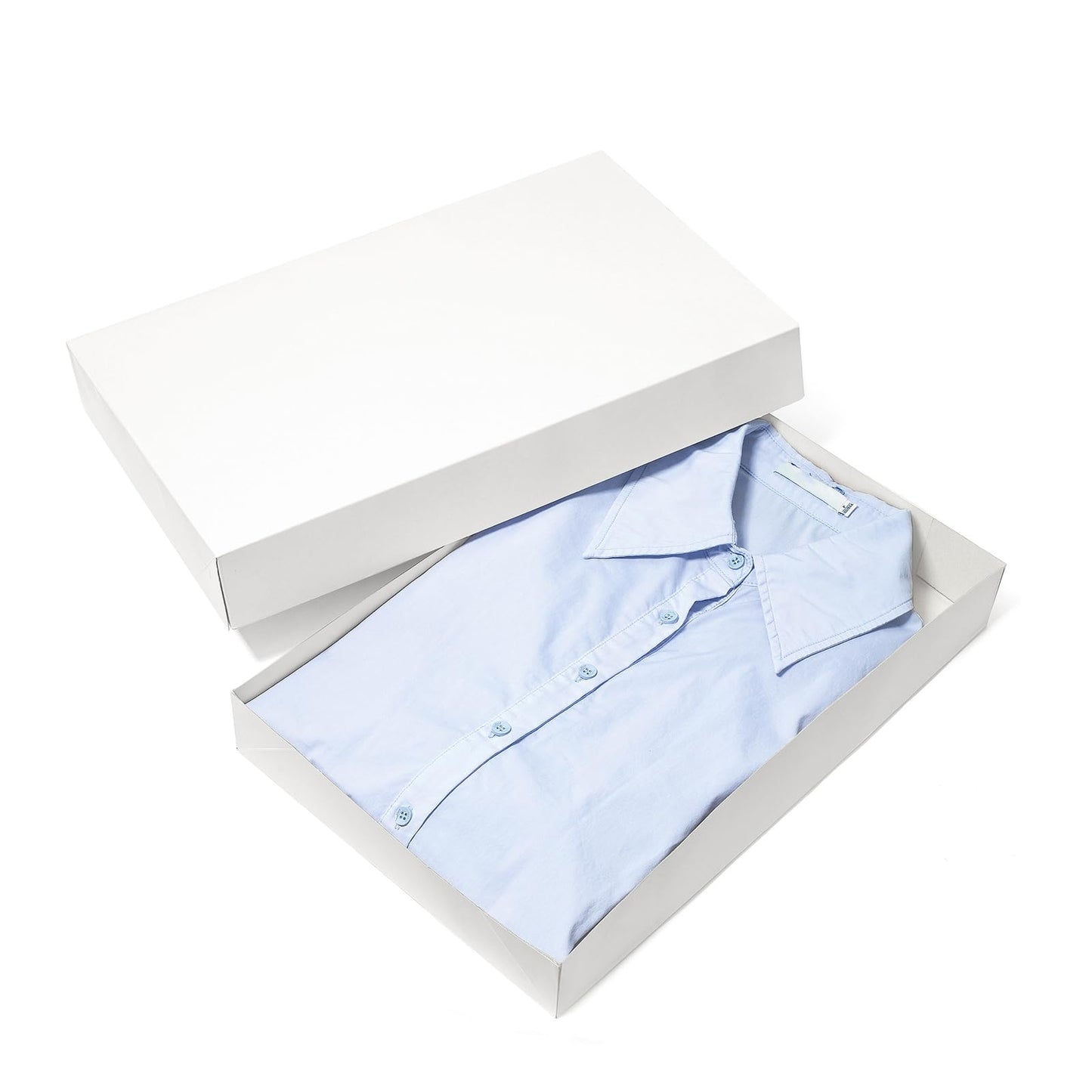 Mefleet 12 Pack Gift Boxes with Lids Assorted Sizes - 6 Large 17" (4" Deep) & 6 Medium 14" (2" Deep) White Shirt Clothes Robe Sweater Box for Wrapping Christmas Presents, Holidays Gift