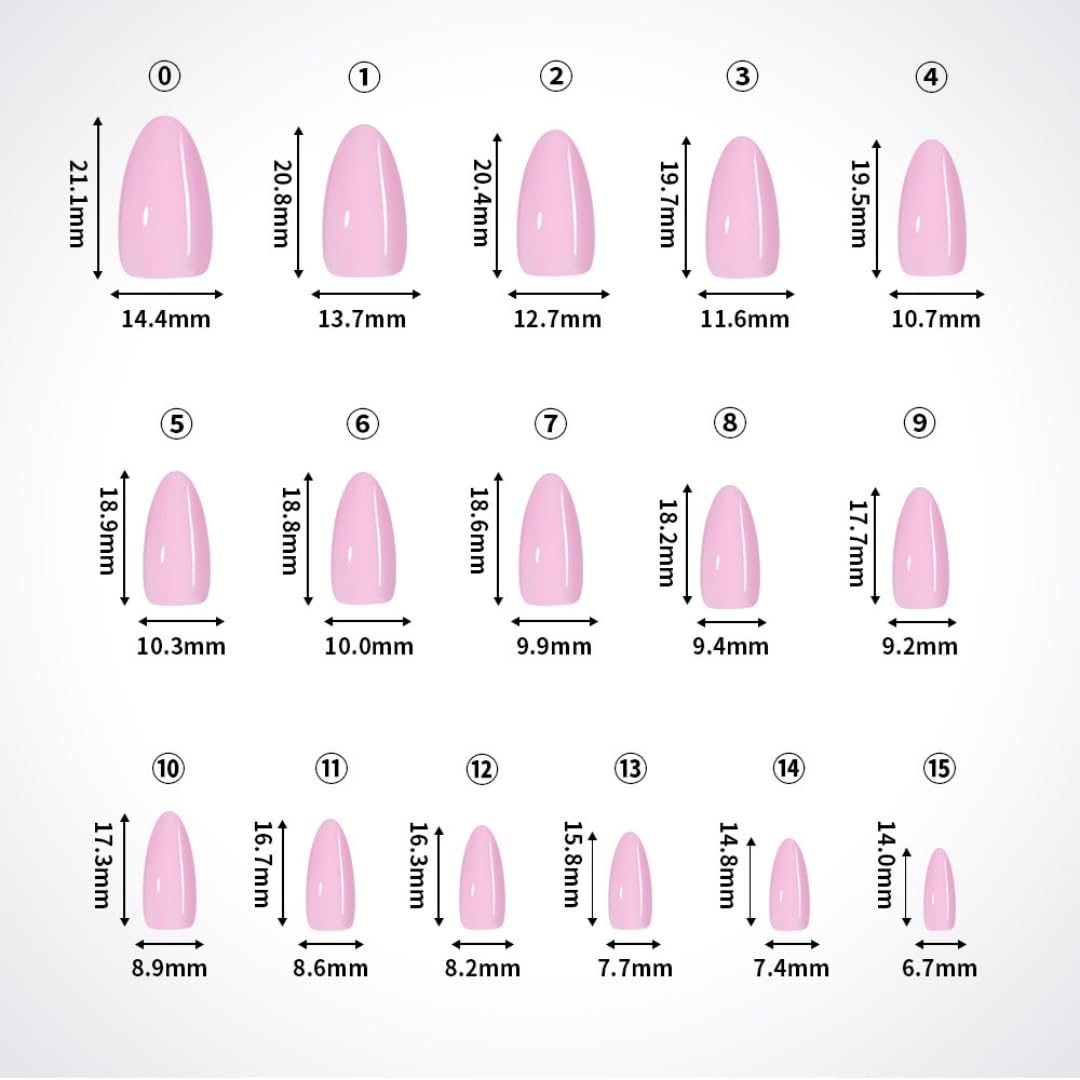 KQueenest Cat Eye Soft Pastel Pink Press on Nails Short Almond Shape, Glazed Glitter Fake Nails Short Stiletto, Thick Glue on Nails for Women, Cute Stick on Nails for Spring Summer Manicure 32 Pcs