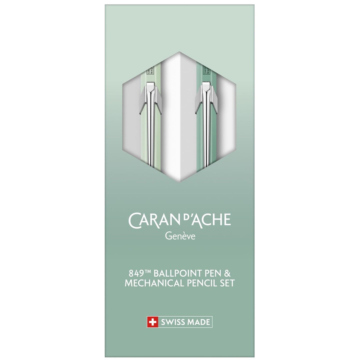 Forest Mist 849 Ballpoint and Mechanical Pencil Set by Caran d'Ache
