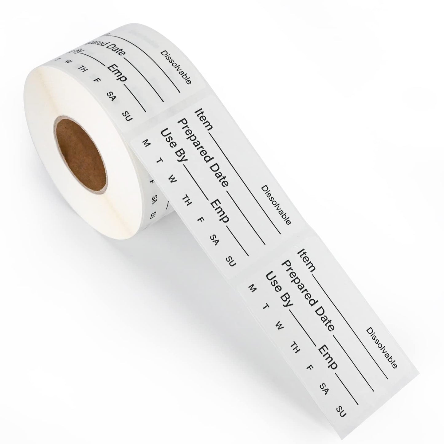 L LIKED 500 Pcs Dissolvable Food Labels Large Size 2" x 3" Food Storage Stickers Use by Shelf Life Labels for Food Storage