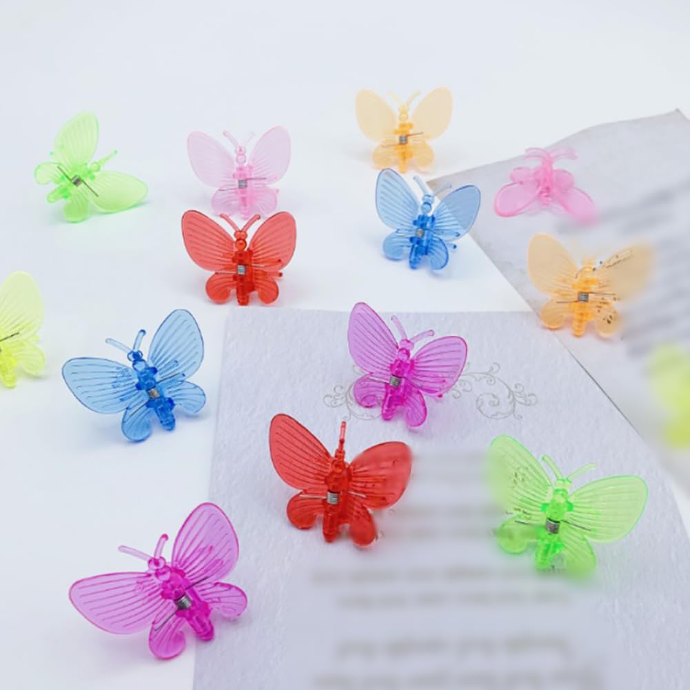 GSHLLO 100 Pcs Butterfly Plant Clips Orchid Support Clips Garden Plant Climbing Clips Vine Stem Clips Plastic Flower Supporting Clips for Vines Stalks