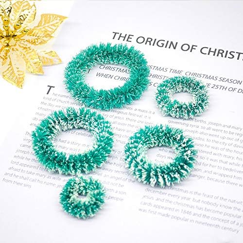 Christmas Decoration 6 Mini Christmas Wreath Christmas Home Decorations Christmas Tree DIY Floral Wedding Artificial Wreath Pendant Jewelry (Color : Light Pink Diameter : 4cm) (Light Pink 3.5cm)