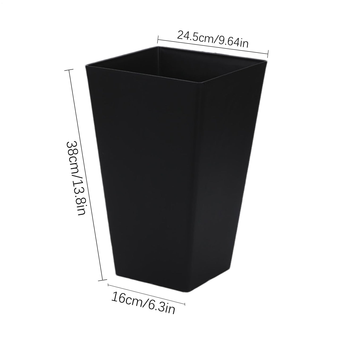Square Flower Pot, Resin Flower Pot Box, Square Planter for Outdoor Plants, Boxes for Front Porch, for Patios, Decks Outdoor Spaces