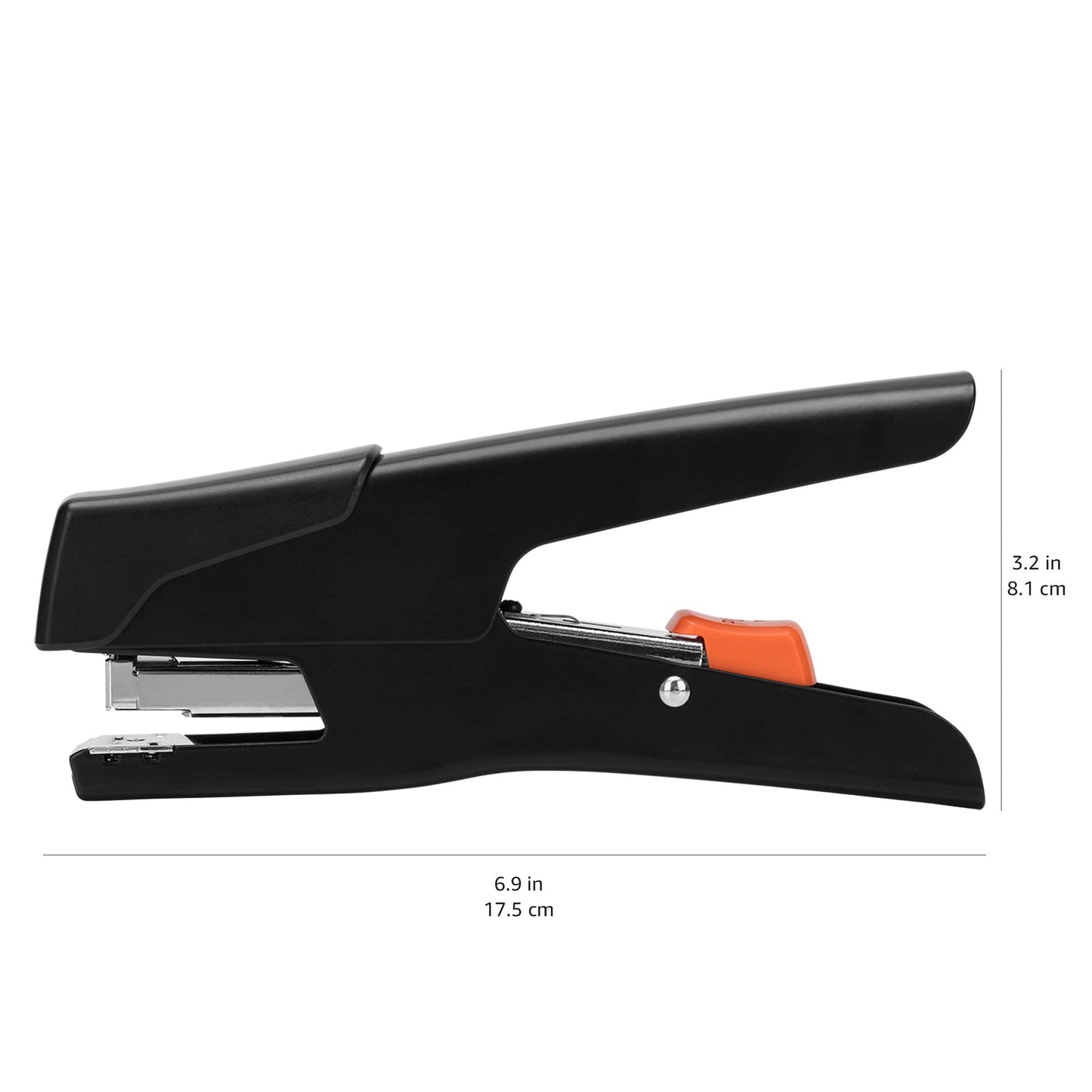 Amazon Basics Effortless Handheld Plier Stapler, 25 Sheet Capacity, Heavy Duty, Easy to Use, Black