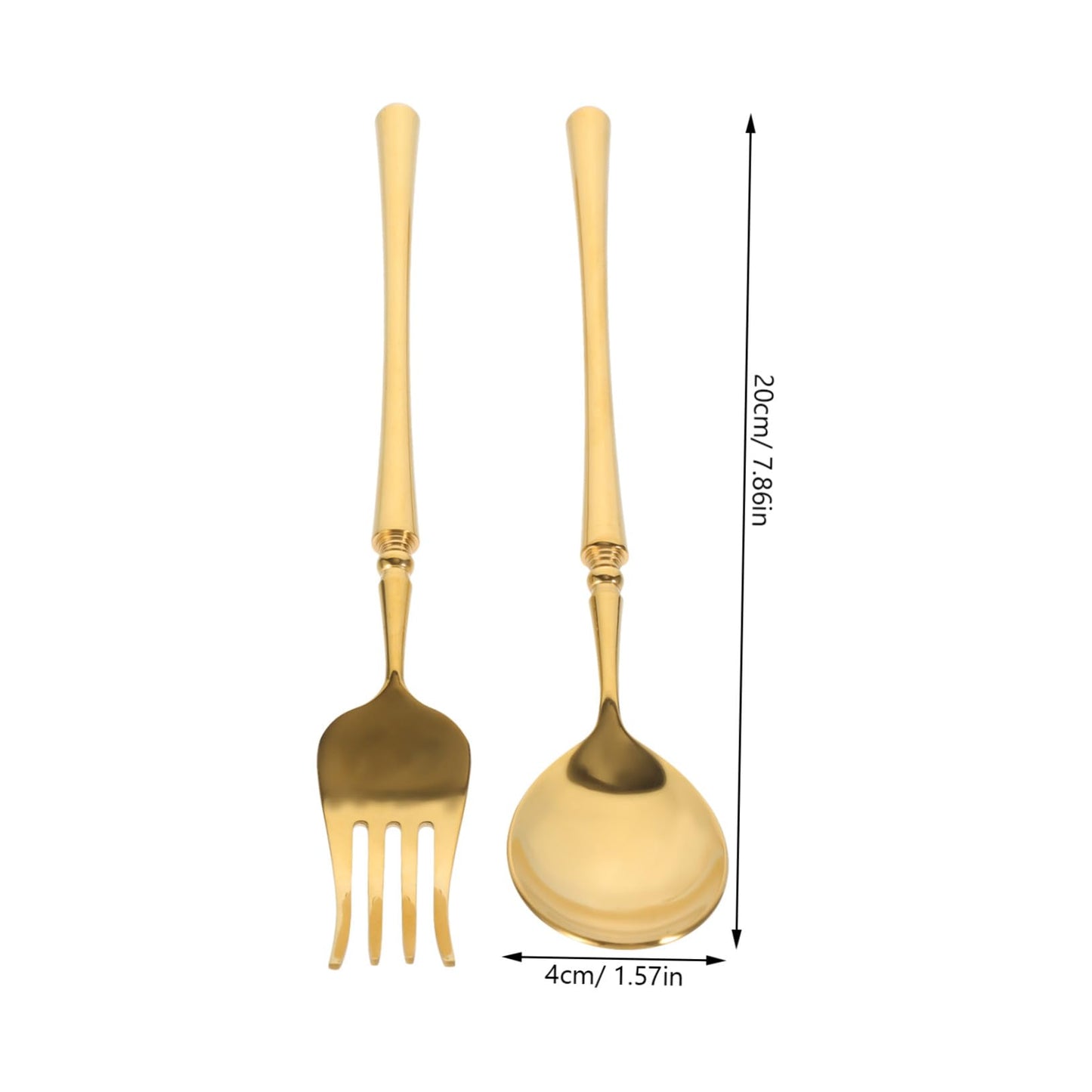 DECHOUS Stainless Steel Flatware Glossy Dessert Spoon and Appetizer Fork Household Cutlery Kit with Firm Grip for Daily Dining and Restaurant Use