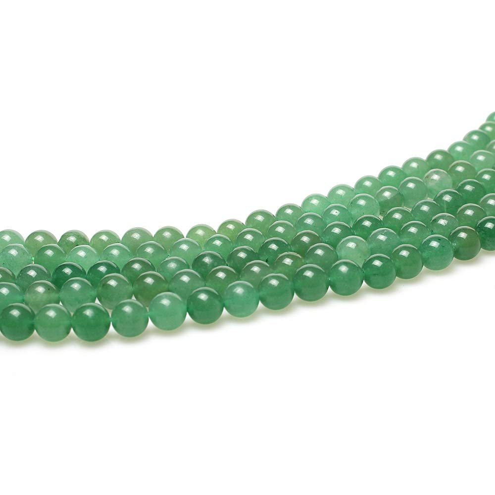 MJDCB Natural Stone Beads Green Aventurine Round Loose Beads for Jewelry Making DIY Bracelet Necklace (10mm)