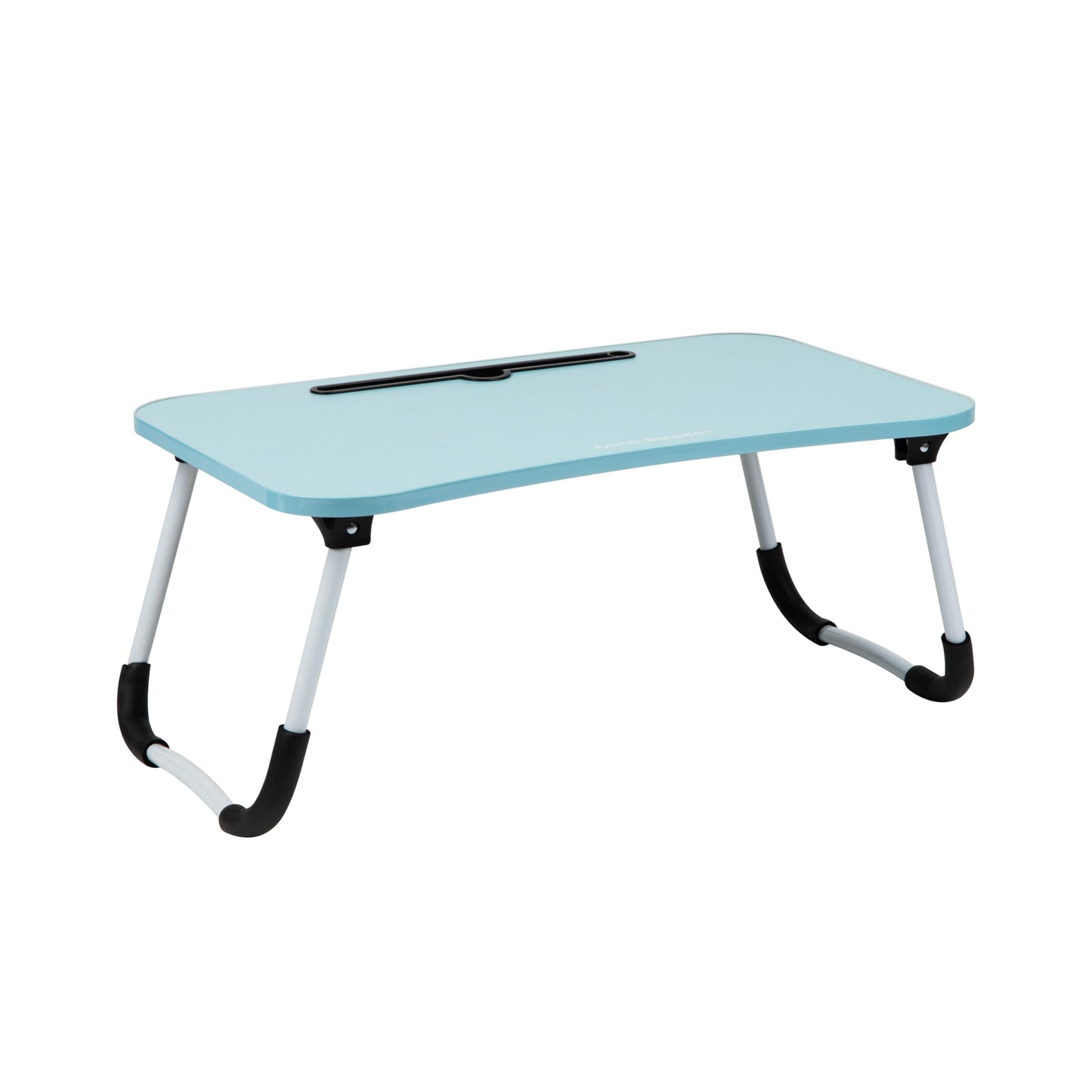 Mind Reader Lap Desk Laptop Stand, Bed Tray, Folding Legs, Couch Table, Portable, MDF, 23.25" L x 13.75" W x 10.5" H, Blue