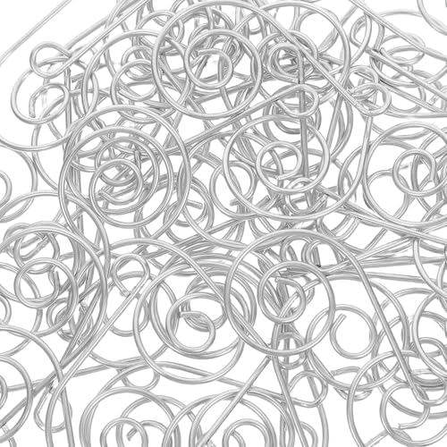 Christmas Hooks Versatile Use 50pcs S-Shaped Stainless Steel Easy Installation Silver Color for Ornaments and Chandeliers for Christmas Tree and Jewelry Making Decorations