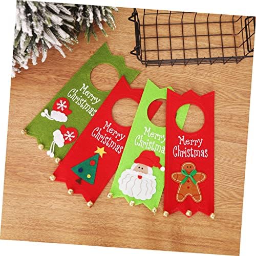 BESTOYARD 1pc Christmas Door Sign Christmas Party Decorations Santa Door Knob Sign Hotel Door Hanger Sign Christmas Doll Ornament Decoration Santa Decor Elder Fireplace Christmas Tree