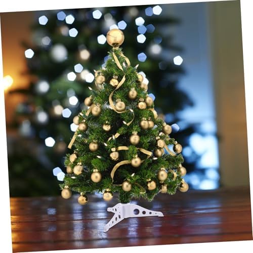 Christmas Tree Stand Plastic Base for Artificial Trees White Stable Support for Pole Decorations and Holiday Displays