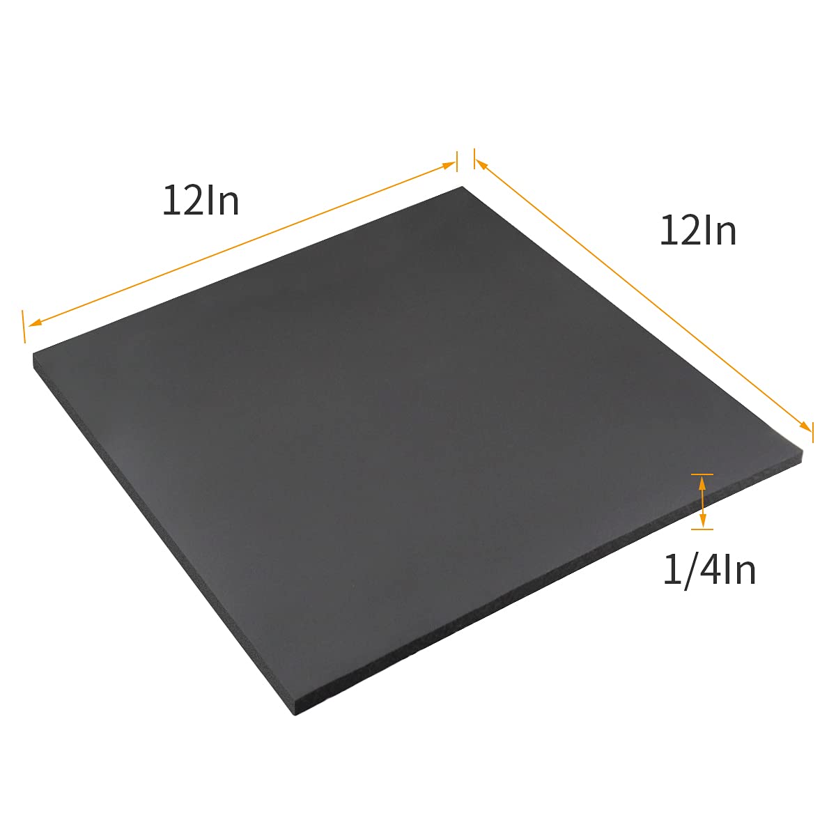 DGSL 8 Pcs Foam Sheets Self Adhesive, 1/4 in Thick X 8 in X 8 in Closed Cell Foam Pad Neoprene Rubber Sheets Non-Slip Insulation Pads Vibration for Furniture Crafts Cars
