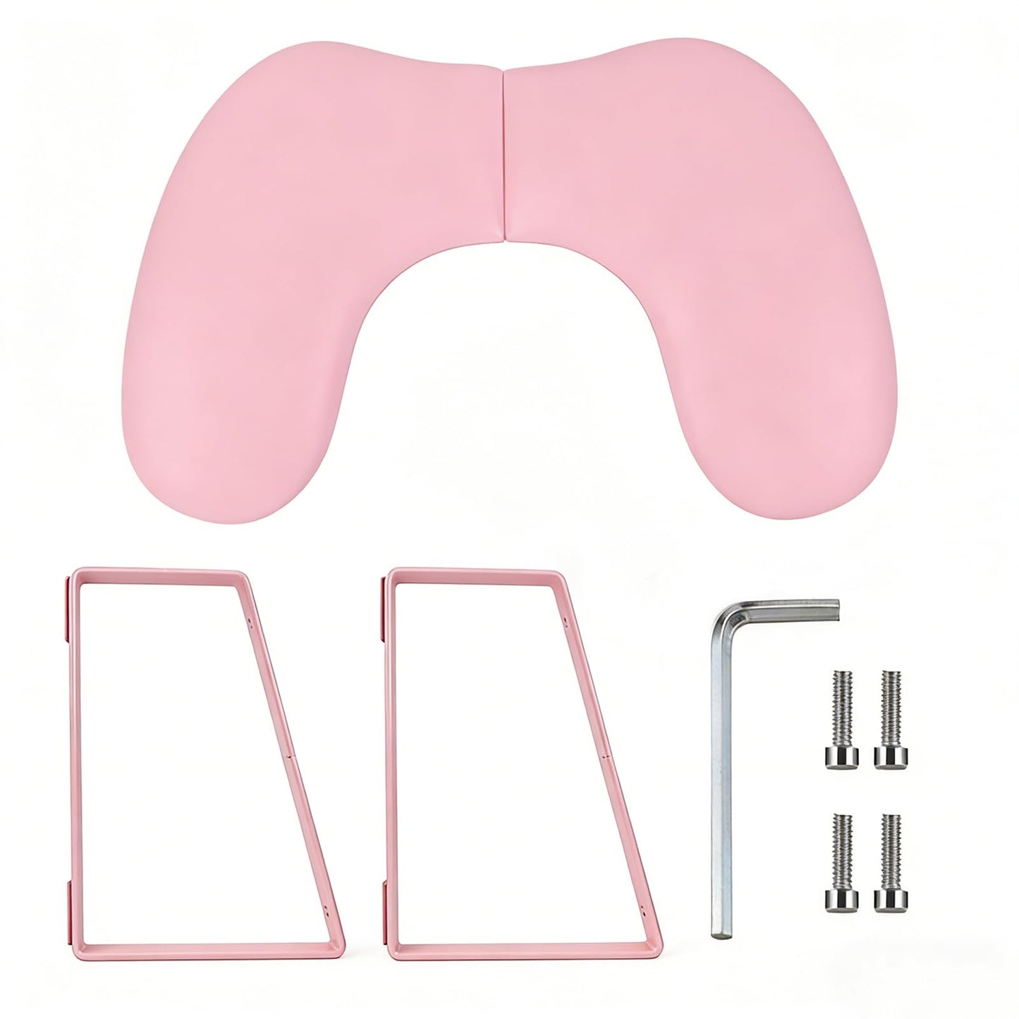 Arm Rest for Nails,U-shaped Manicure Nail Hand with phone holder Rest Pillow Cushion,Foldable PU Leather Nail Tech Arm Rest for Nails Tech,Foot Hand Rest (Light pink)