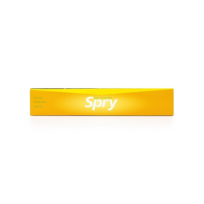 Spry Fresh Natural Xylitol Chewing Gum Dental Defense System - Aspartame-Free, Sugar-Free, Non-GMO, Gluten-Free (Fresh Fruit, 10 Count Blister Cards - Pack of 20)