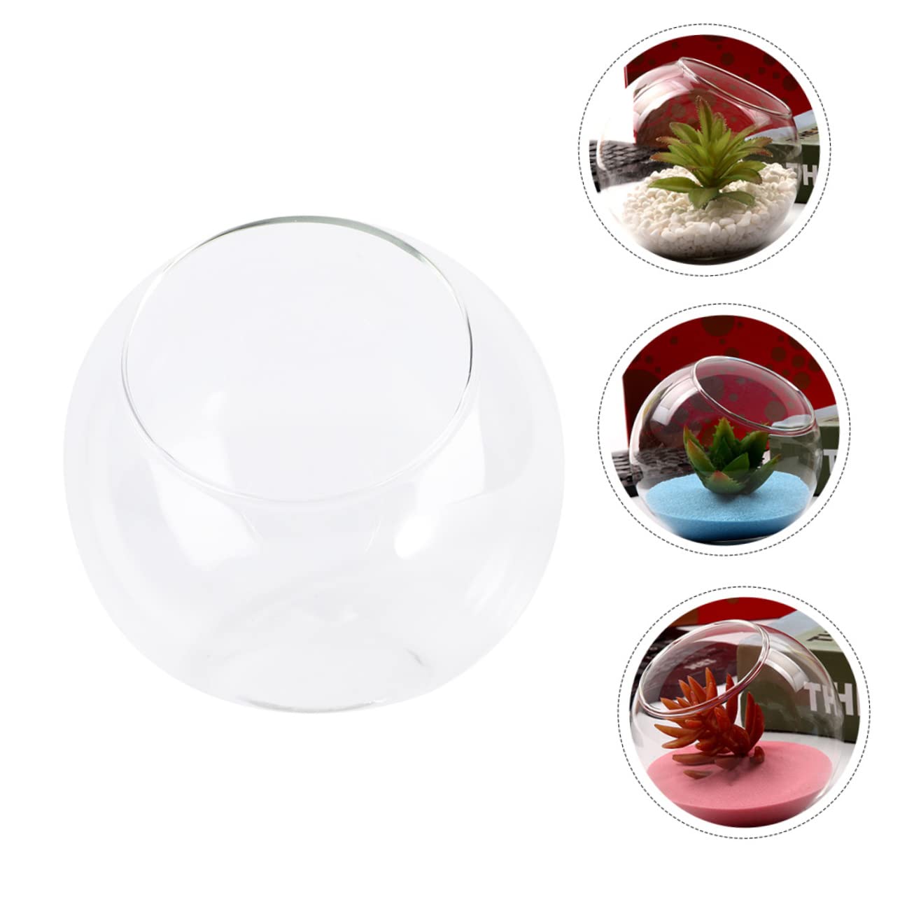 GANAZONO 2Pcs Micro Landscape Glass Bottle Terrarium Decor DIY Container for Plants Glass for Bedroom Living Office and Handmade