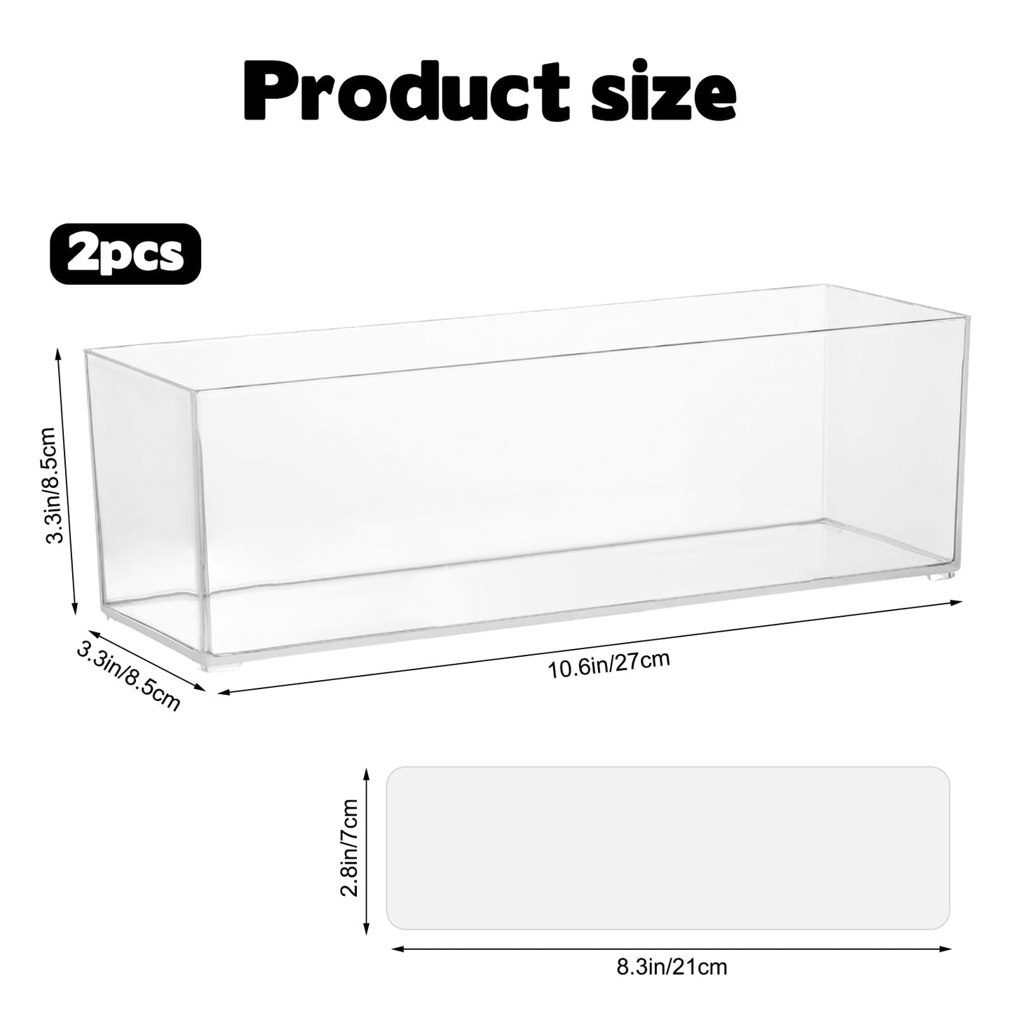 Rainmae 2 Pack Kitchen Cabinet Door Organizer, Lid Organizer Inside Cabinet Wall Mounted Plastic Storage Box Stackable Under Sink Lunchbox Lid Container for Kitchen Bathroom Office Organization