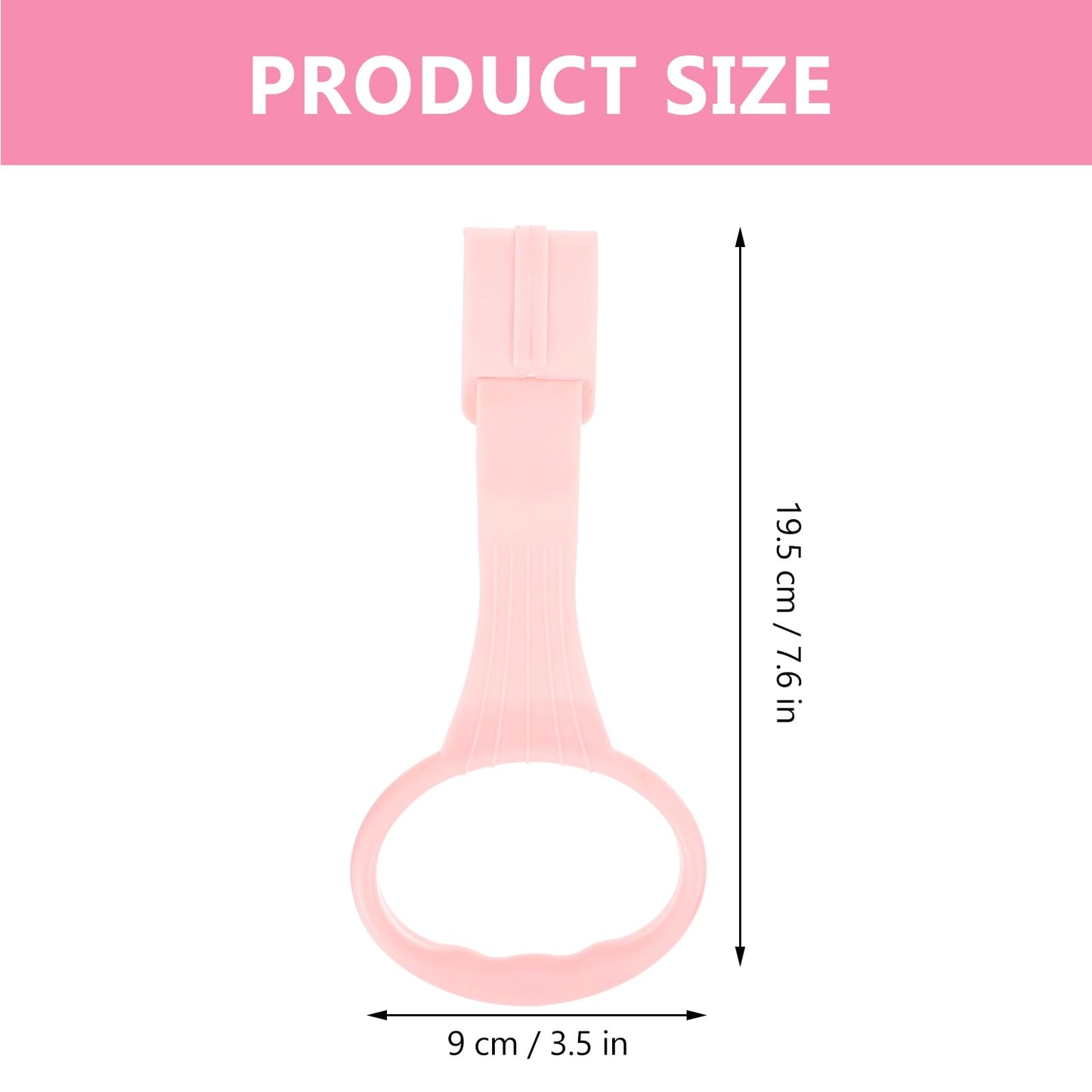 SAFIGLE Baby Crib Pull Rings Infant Playpen Pull up Rings for Toddler Walking Assistance Lightweight Baby Bed Stand up Handles with Smooth Rounded Edges for Safe Grip 7.67X3.54X0.47In