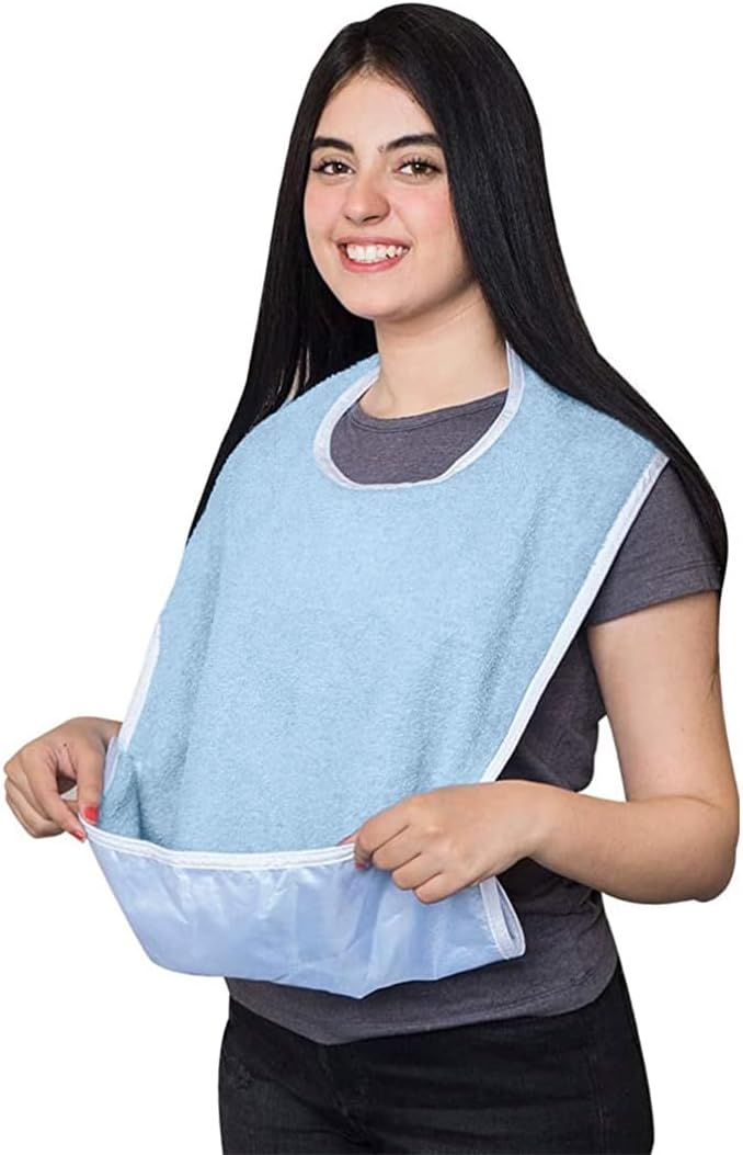 Avalon Towels Waterproof Adult Bibs for Women, Clothing Protector bibs for adults senior citizens washable