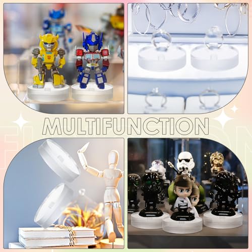 Remerry 8 Pcs Acrylic Round Blocks for Display Clear Polished Blocks for Display Clear Acrylic Edge Polished Base Display Riser for Table Showing Cosmetics Collectibles Figures(4 x 4 x 1 Inches) - size: 4 X 4 X 1 Inches