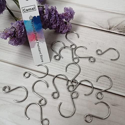 100pcs 25mm Chrome Metal Hook Hanger For Crystal Prisms Chandelier Wedding Party Christmas Tree Ornament