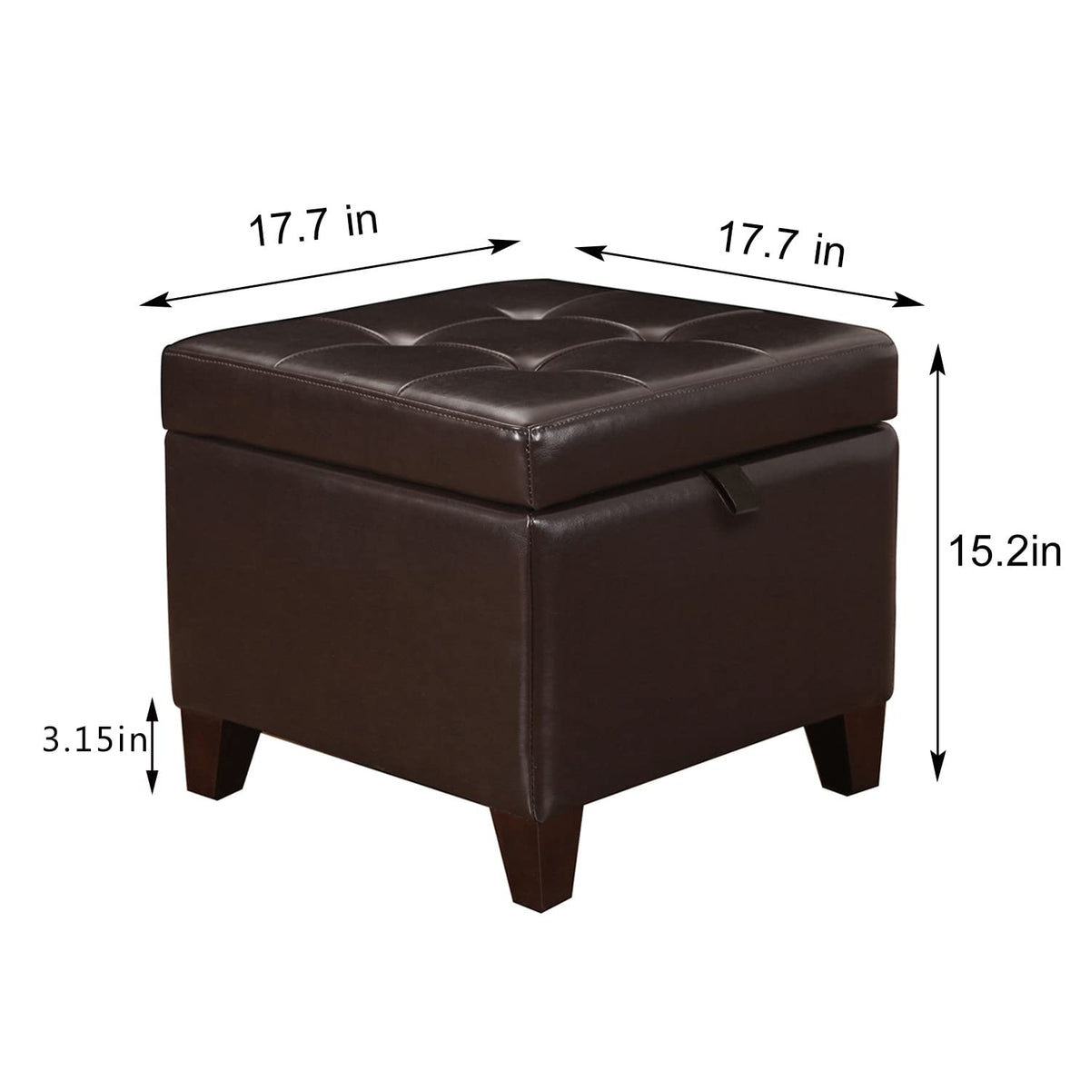 18 inch Square Storage Ottoman
