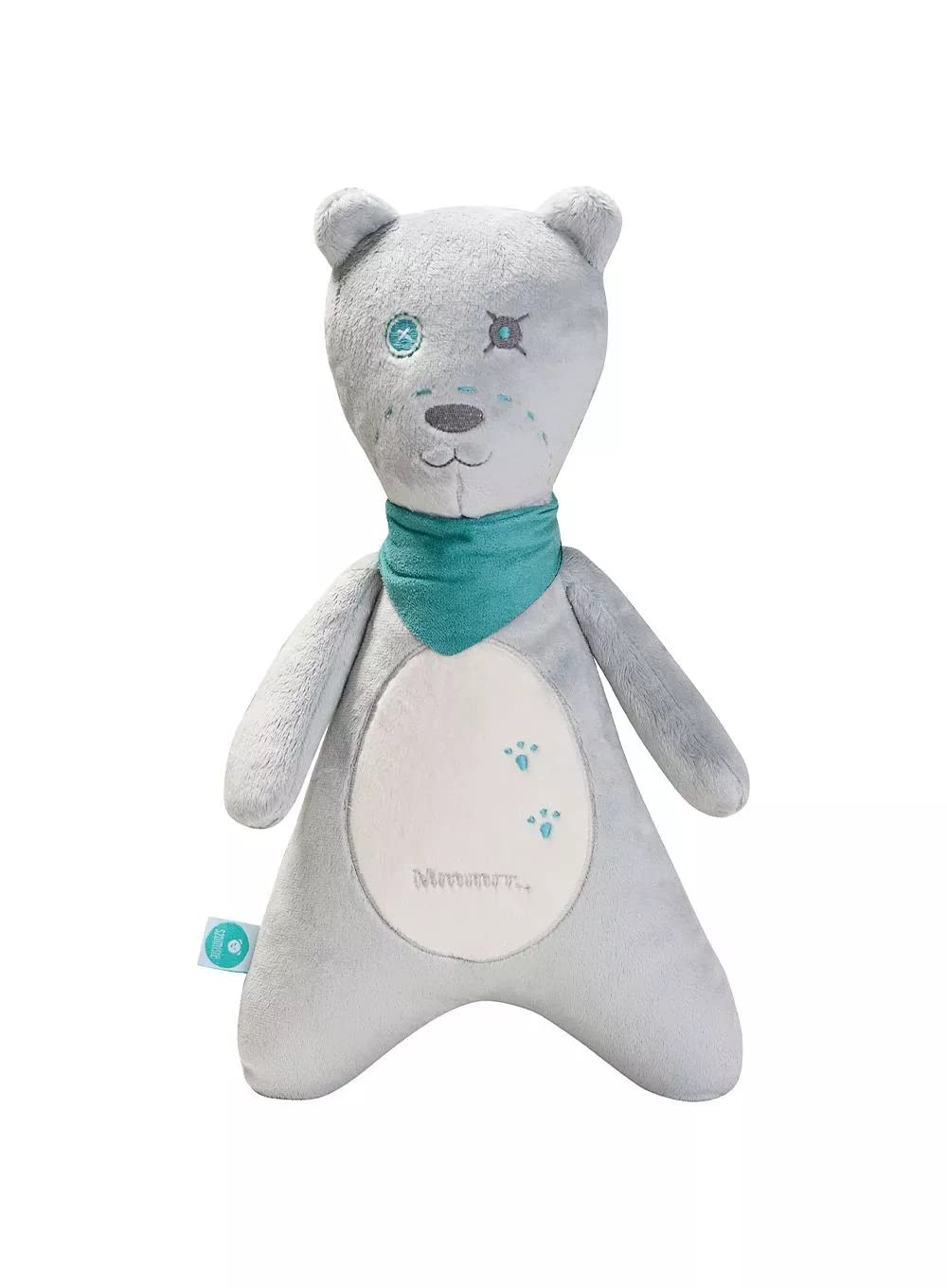 myHummy Baby Sleep Soother Teddy Bear (Boy) Plush Sound Machine with 5 White Noise Sound Options - 60 Minute or 12 Hour Continuous Options
