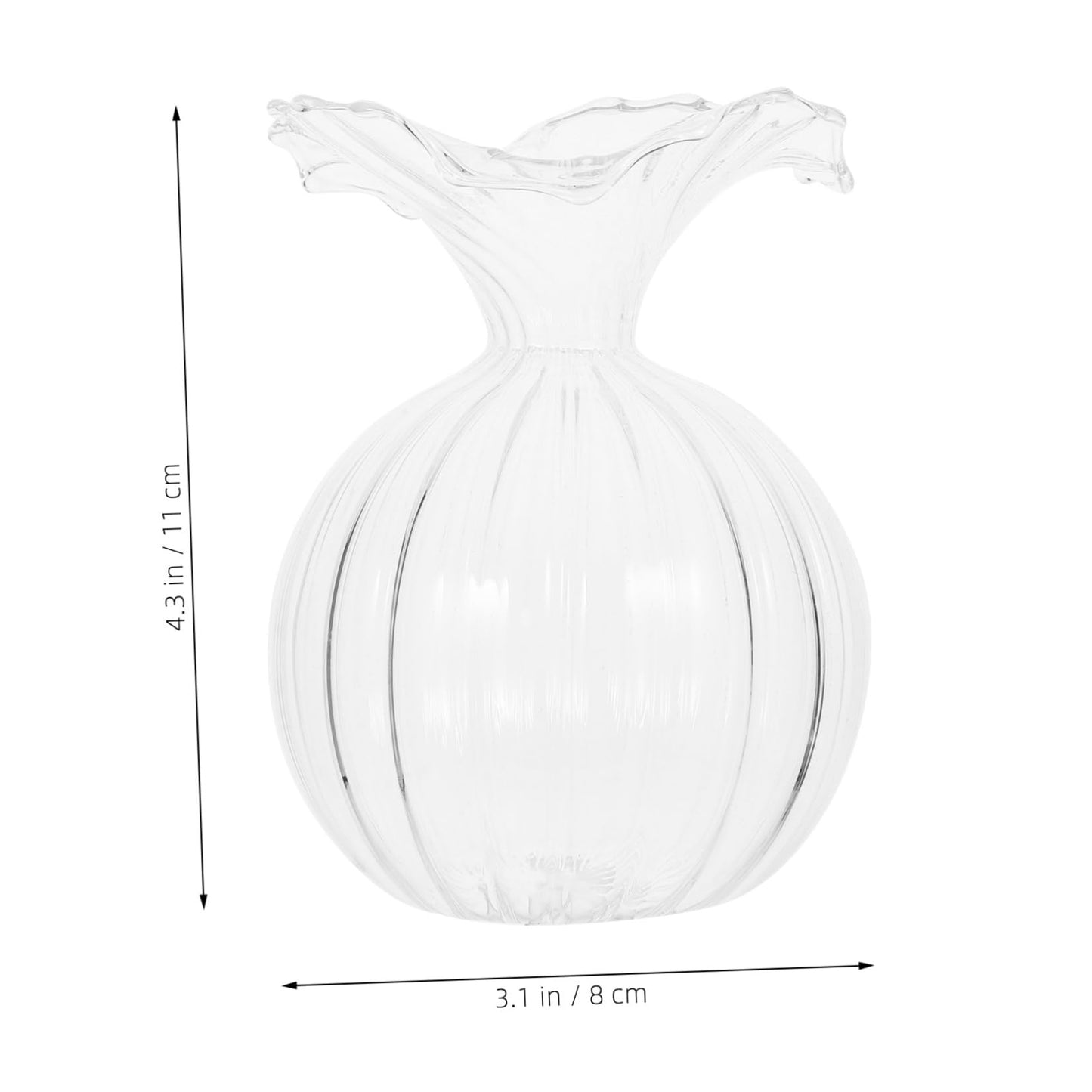 PRETYZOOM 4pcs Hydroponic Glass Vase for Water Plants Elegant Desktop Terrarium Decor for Home and Wedding Centerpieces Simple Design Smooth Surface for Flower Arrangements